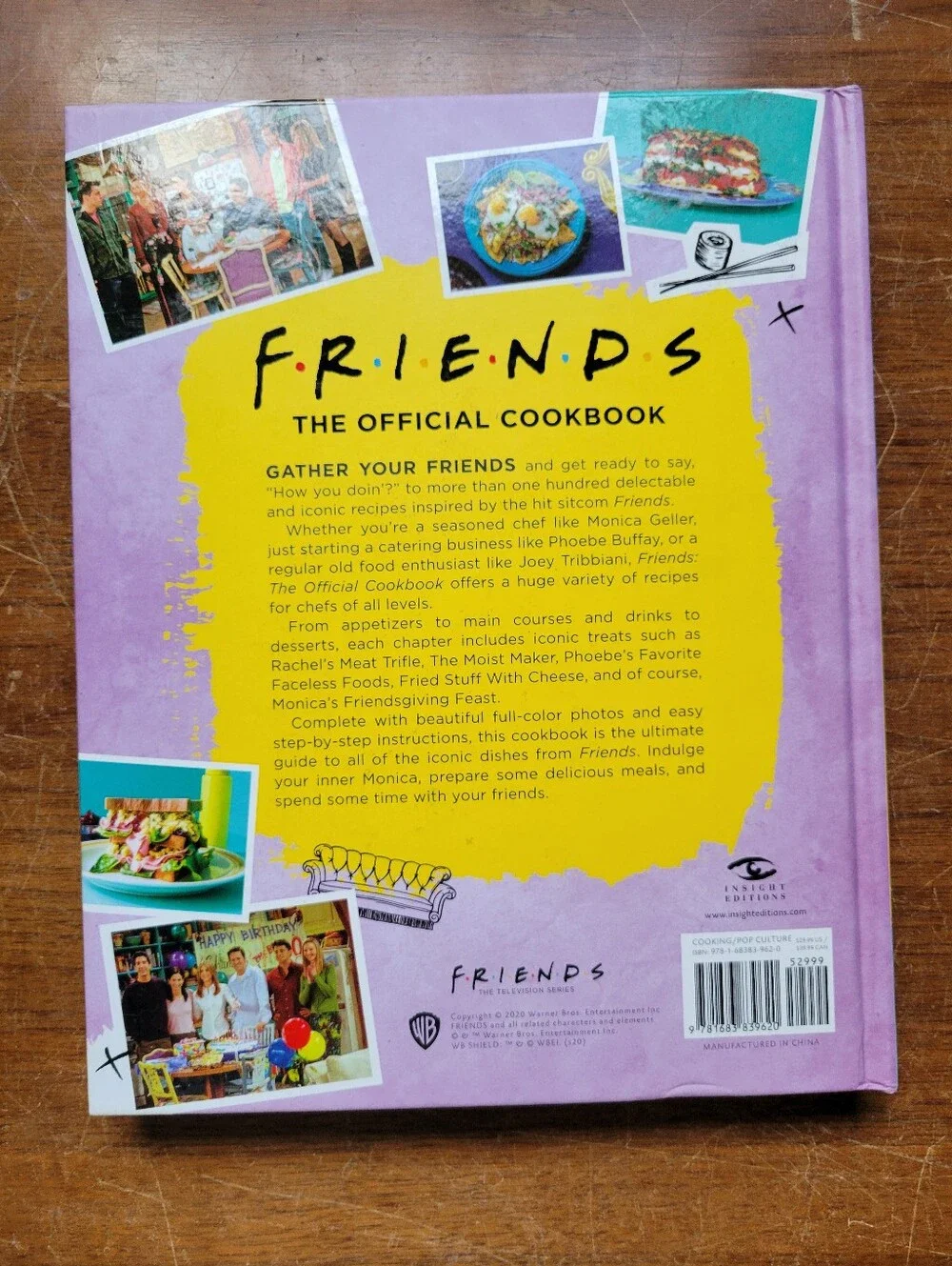 FRIENDS Official Cookbook by Amanda Yee, College Edition, Hardcover TV Show